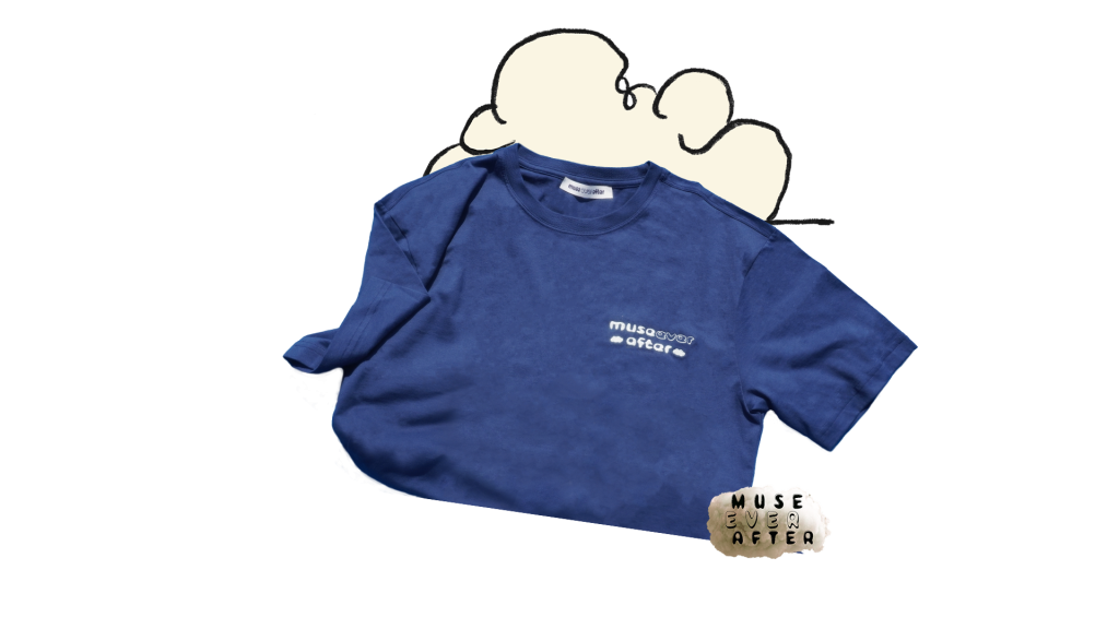 Muse Ever After® Logo T-Shirt – Navy / Cream | Muse Ever After | shop.museeverafter.com