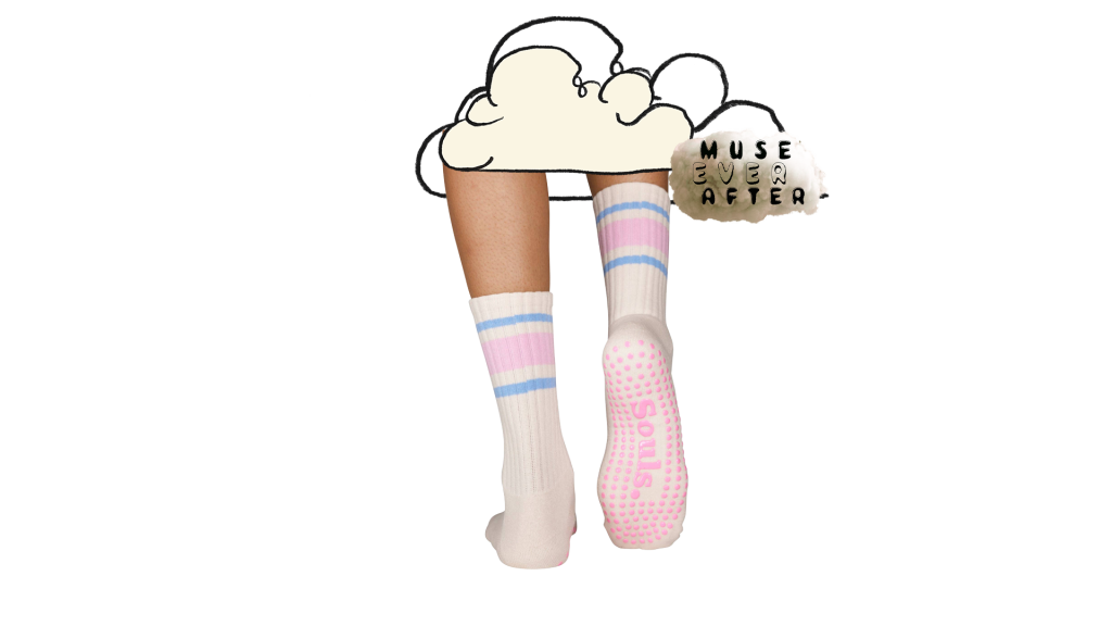 Pink Retro Pilates Socks | SOULS. | Muse Ever After | shop.museeverafter.com