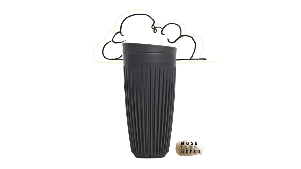 Reusable Coffee Cup 16oz Black | Huskee | Muse Ever After | shop.museeverafter.com